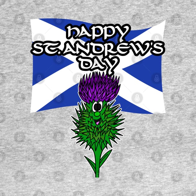 Scotland St Andrew's Day Scottish Flag Thistle by doodlerob